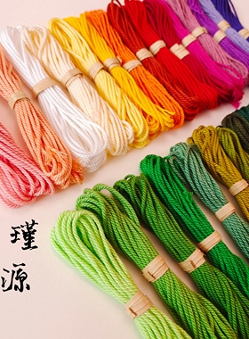 满29元包邮1.2mm1.5藏式手搓棉线无弹力耐磨文玩编织绳流苏线diy