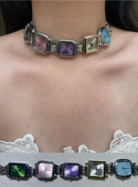 RORY小众手表吊坠拼接钛钢项链