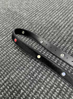 皮带宝石马毛做旧搭扣24ss烫银