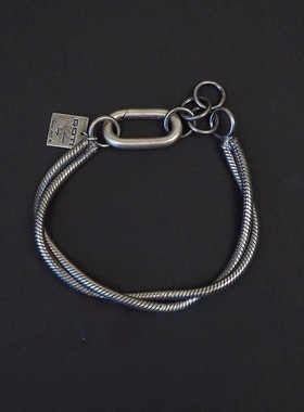 从不睡觉金属椭圆扣手链