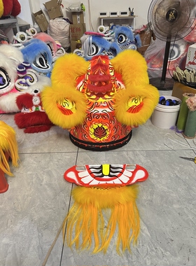 醒狮狮头马佛狮佛山手工绘画澳洲羊毛狮舞狮团队表演成人佛装狮
