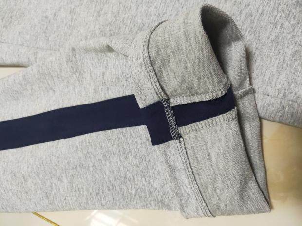 定制中小学生校服裤子纯棉运动休闲长裤浅灰色拼藏蓝宽杠学生校裤,淘宝优惠券,粉丝福利购,淘宝优惠卷