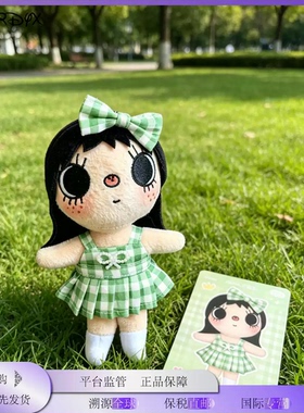 日本LizerDyx牛仔风小玉yuy包包挂件漫画小人毛绒公仔玩偶背挂饰