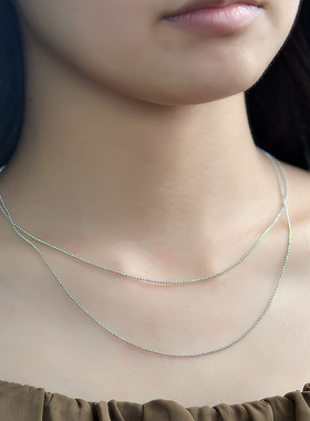 925银闪珠链女款银链子