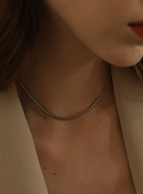 简约链条项链女细镀金个性ins叠戴小众设计蛇骨链锁骨链气质颈链