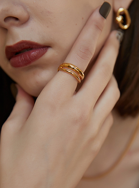 little joys莫比乌斯环开口戒指女无限的爱小众设计情侣简约指环