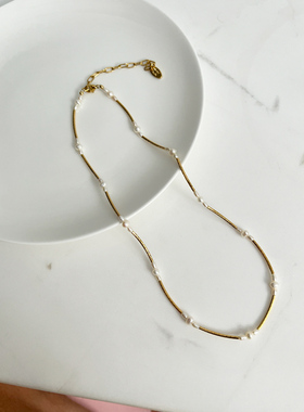 littlejoys珍珠波浪项链女时尚