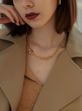 little joys无限符号打结扣链条拼接项链小众ins个性复古风锁骨链