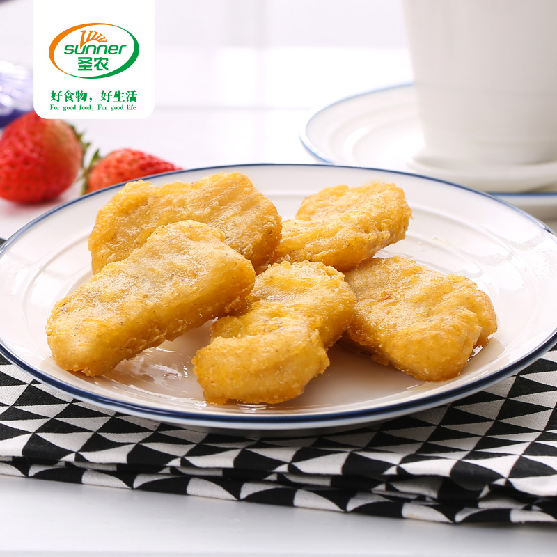 圣农旗舰店SUNNER/圣农肉多多鸡块原味黑椒味半成品油炸上校鸡块5袋共1600g1