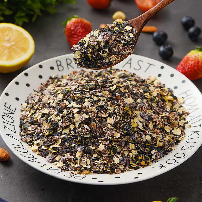 美粥食客5黑燕麦片500g五黑谷物粥即食冲调麦片营养早餐高纤黑麦,淘宝优惠券,粉丝福利购,淘宝优惠卷