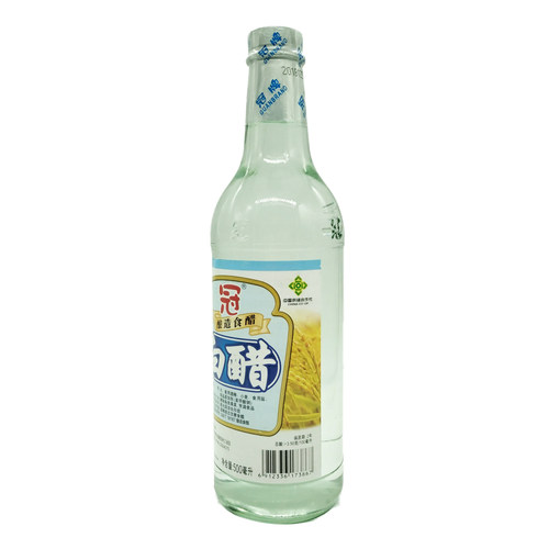 冠牌白醋500ml*3家用商用腌制炒菜泡脚泡豆泡菜高浓度3.5多用包邮 - 图0