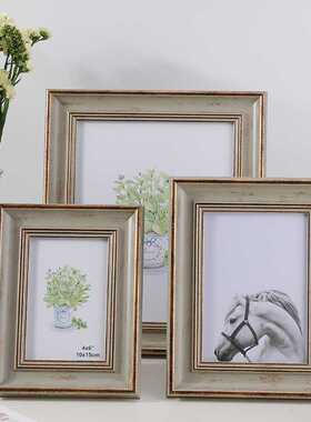 新款直销欧美复古相框影楼儿童摆台油画画框16寸A4证件框创意8