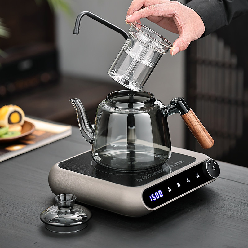 新款铝合金抽水自动上水电陶炉电热烧水煮茶炉玻璃蒸煮养生壶套装,淘宝优惠券,粉丝福利购,淘宝优惠卷