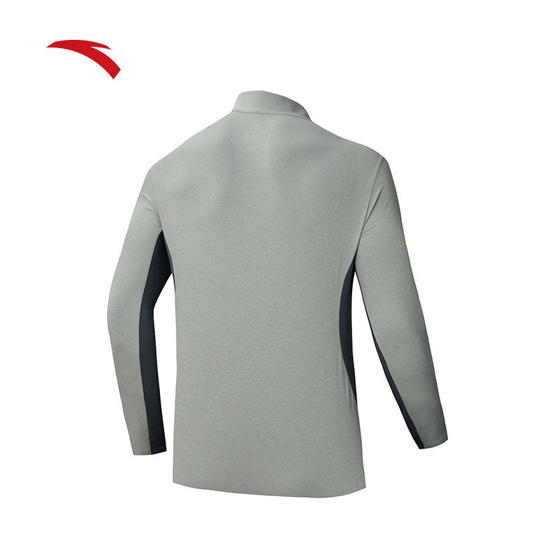 安踏长袖t恤男秋冬季户外半拉链立领透气运动上衣152446404,淘宝优惠券,粉丝福利购,淘宝优惠卷