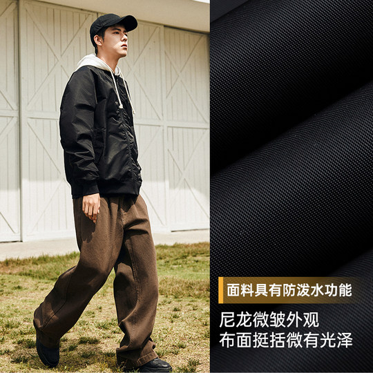 安踏情侣梭织厚外套秋冬季户外男女同款百搭连帽952438603