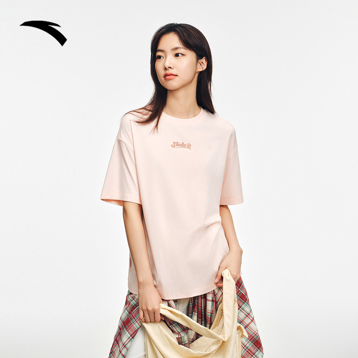 安踏休闲短袖女装2025秋季潮流百搭针织上衣印花t恤162538103,淘宝优惠券,粉丝福利购,淘宝优惠卷