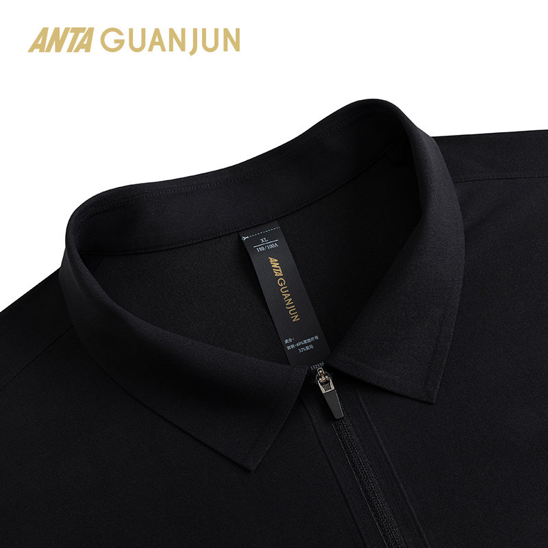 安踏冠军旅行系列商务通勤速干宽松针织短T男短袖POLO衫152530109,淘宝优惠券,粉丝福利购,淘宝优惠卷