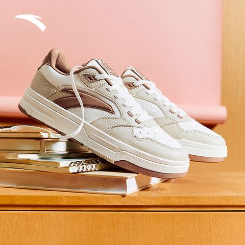 安踏街顽LITE丨经典低帮板鞋男女同款情侣小白鞋运动鞋112538051 - 图1