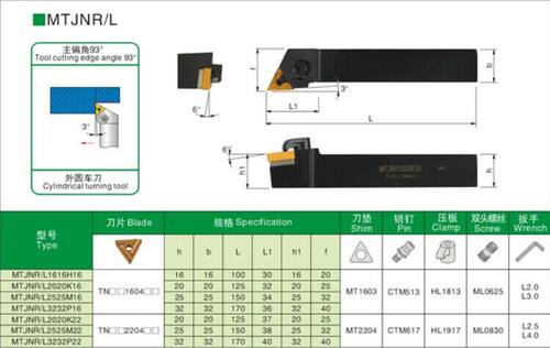 93度数控刀杆三角外圆车刀杆MTJNR2020K16/2525M16数控车床刀具 - 图2