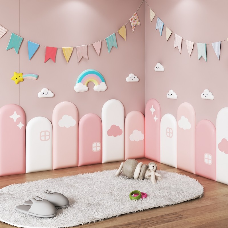 儿童房软包榻榻米墙围软包自粘床头软包帖床围幼儿园防撞围墙板垫,淘宝优惠券,粉丝福利购,淘宝优惠卷