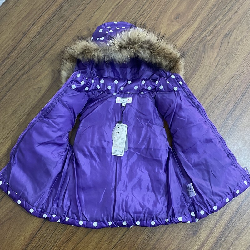 女童羽绒马甲小中童连帽拉链衫紫色波点甜美可爱百搭秋冬马甲上衣,淘宝优惠券,粉丝福利购,淘宝优惠卷