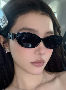 欧美复古轻奢风椭圆小框太阳镜