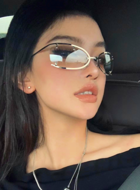 桔里防紫外线蝶形个性女款太阳镜