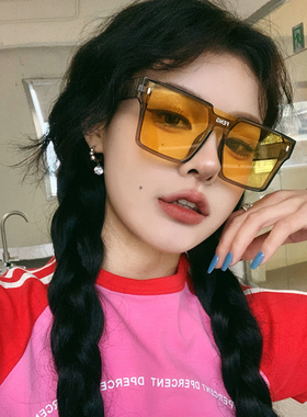 桔里防紫外线方形个性女街拍