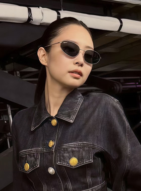 Jennie同款老钱风猫眼防紫外墨镜