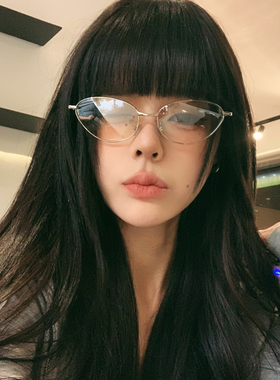 桔里防紫外线金属猫眼纯欲眼镜