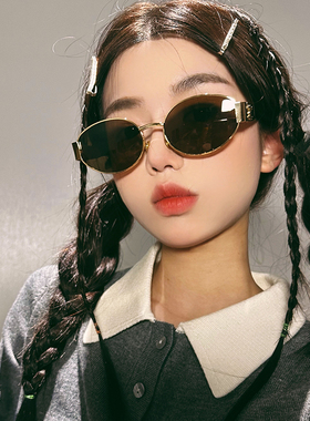 桔里街拍复古个性朋克太阳镜