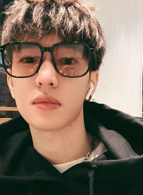 gm墨镜男士潮流眼镜蹦迪黑框茶色