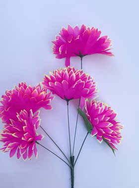 清明节菊花5朵布花上坟祭祀纸钱烧纸黄纸打眼铜钱元宝金条十月一