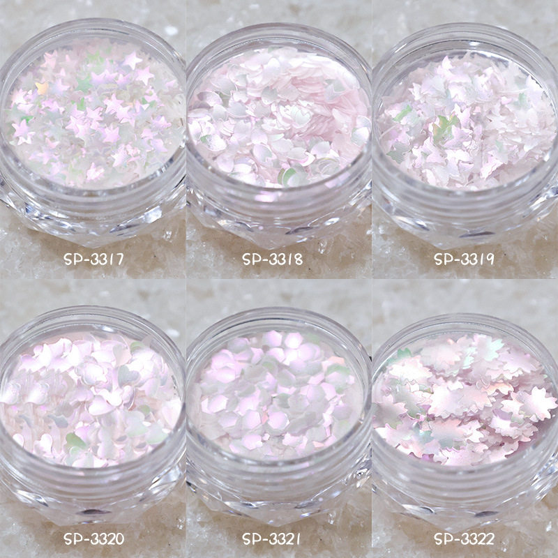 美甲亮片不规则偏光人鱼亮片细闪粉粗细混合蝴蝶星星亮片指甲饰品,淘宝优惠券,粉丝福利购,淘宝优惠卷