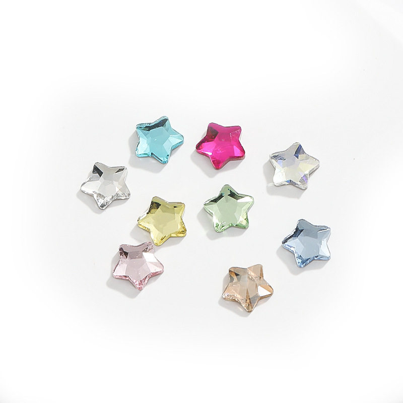 网红美甲小号胖海星平底钻异形钻混装4mm五角星指甲星星美甲饰品,淘宝优惠券,粉丝福利购,淘宝优惠卷