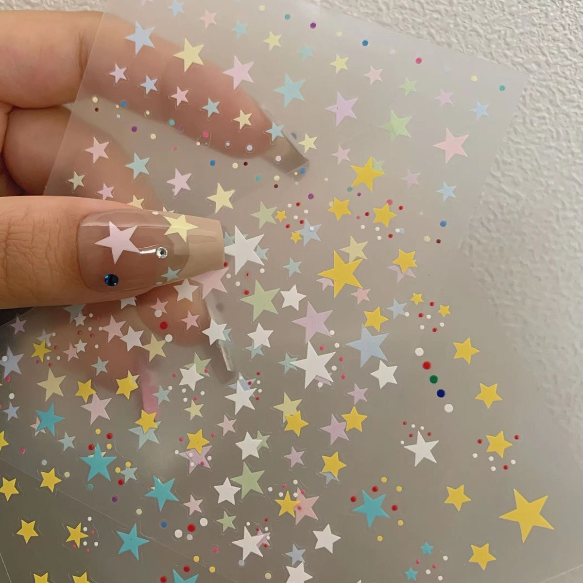 多巴胺春夏彩色星星美甲贴纸渐变彩色星芒马卡龙五角星指甲饰品,淘宝优惠券,粉丝福利购,淘宝优惠卷