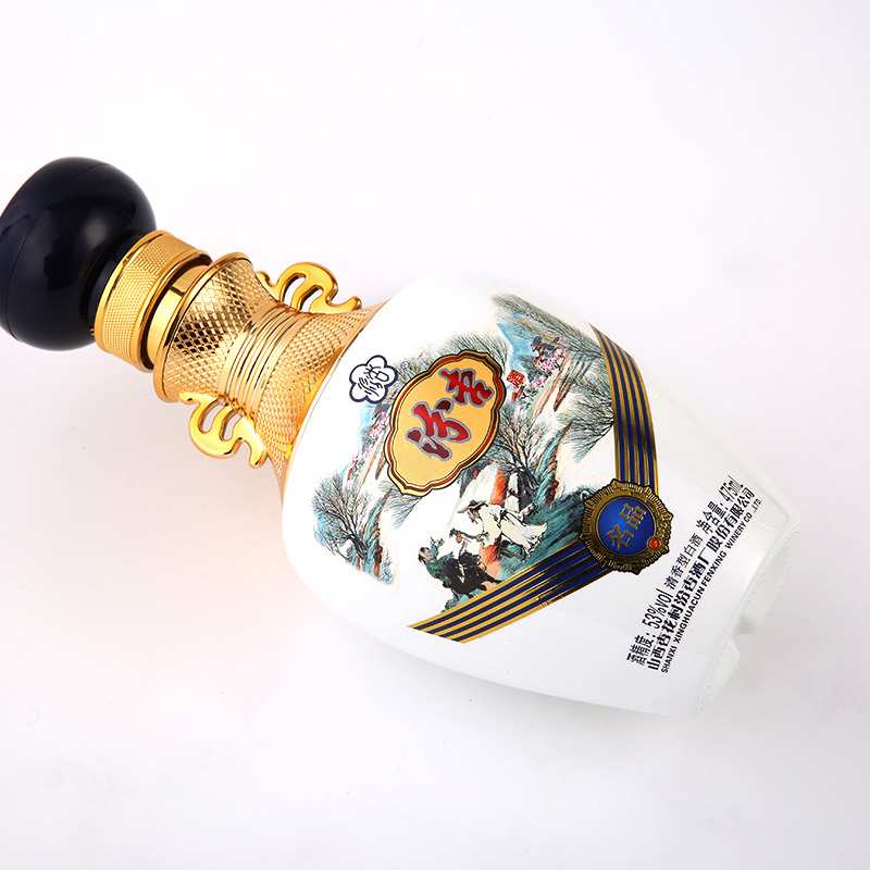 山西杏花村汾杏名品53度清香型白酒纯粮食酒475ml*6瓶整箱礼盒装