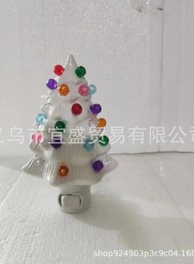 跨境圣诞节圣诞树插座美规装饰品设计家居庭院摆件圣诞摆件创意