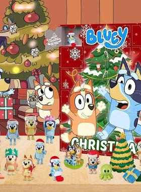 跨境圣诞节史迪仔盲盒装饰品摆件布鲁伊狗设计盲盒摆件家居创意