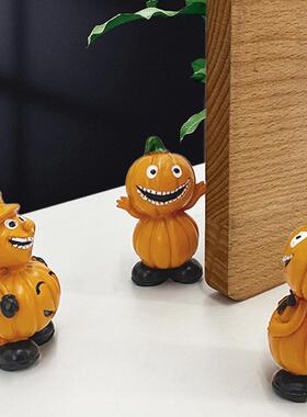 跨境INS韩国可爱3个套创意南瓜人立体磁扣冰箱贴吸磁贴家居装饰品