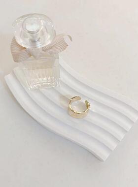 创意异形素胚波浪纹造型树脂收纳盘 家居装饰品桌面摆件拍摄道具