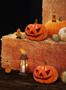 跨境北欧风万圣节南瓜摆件树脂工艺摆饰创意客厅桌面茶几装饰拍摄