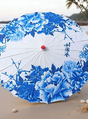 东方古典荷花舞蹈演出伞