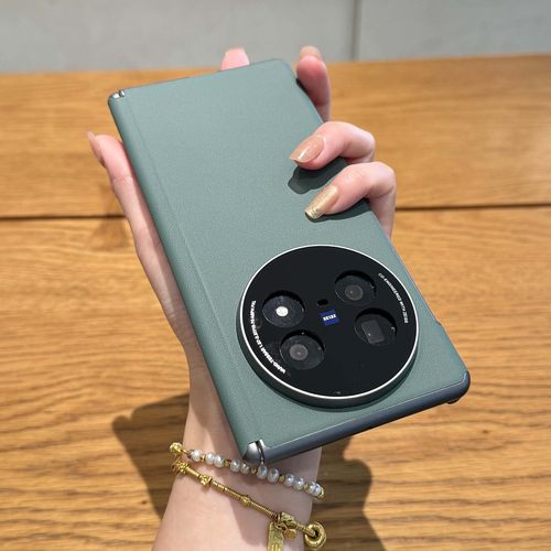 适用vivoXFold5壳折叠屏双中轴保护华为mateX6/X5/X3全包防摔新款单后壳纳帕皮纹套荣耀magicV5皮革防摔 - 图1