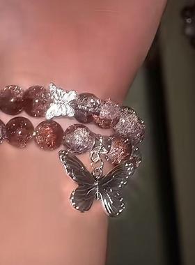 2026秋日蝴蝶 单圈双圈苗疆闺蜜手链清冷中国风琉璃小众设计手串