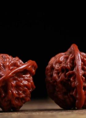 2026精品高抛核桃盘玩四座楼狮子头把玩手盘麒麟纹官帽古玩文玩手