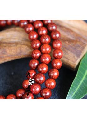 2026手磨同料顺纹 牛毛纹印度小叶紫檀8mm*108颗佛珠念珠手链