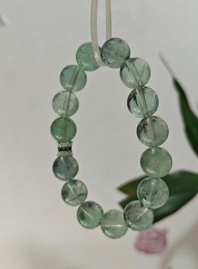 2026水晶夏季风热款薄荷绿天然绿萤石手串冰透体小清新薄荷绿萤石