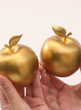 2026纯黄铜保平安苹 果小摆件桌面可爱玄关书房耶诞节装饰情侣礼