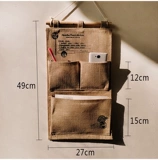 Zakka ткани для хранения подвесной сумки прикроватный настенный карман карман книги в журнале общежития настенный крючок -up tidelle horeb